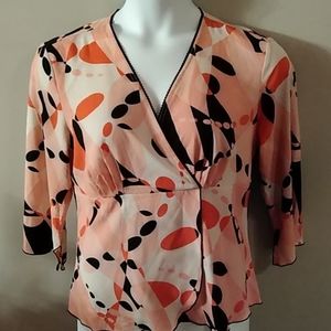 CATO Woman's Large, Mod Style, Bell Sleeves Top